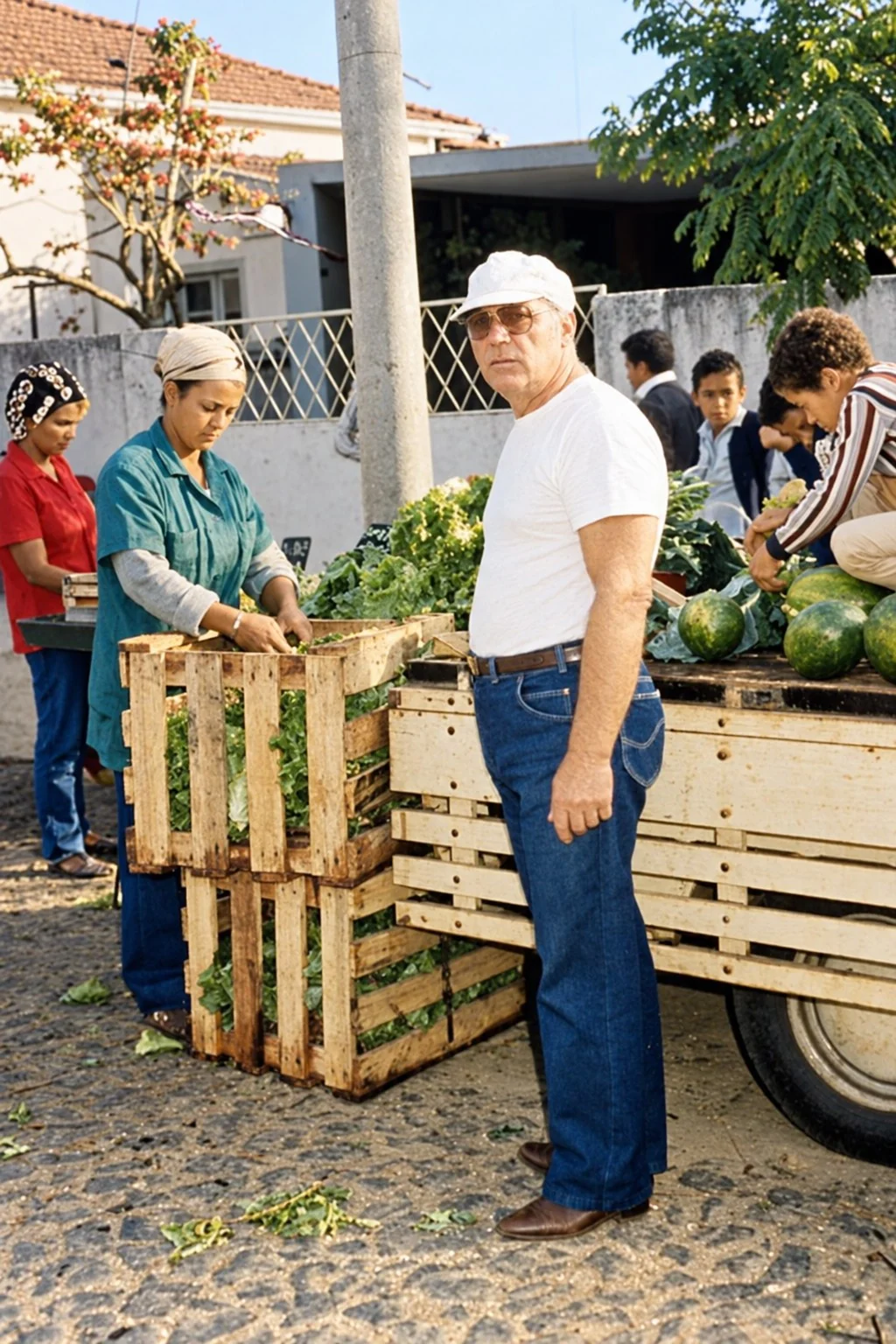 Sr. Nazário Lupardi e D. Neuza Lupardi durante o trabalho rural em Minas Gerais, em 1983