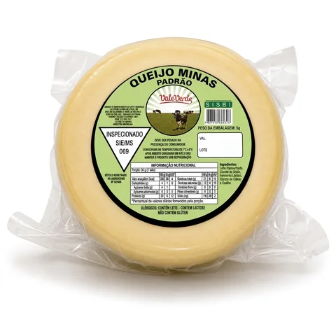 Queijo Minas Padrão Vale Verde Artesanal Laticínio Flor de Leite Dourados