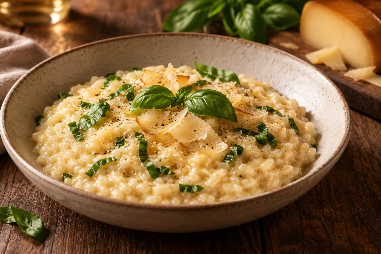 Risoto cremoso de provolone defumado